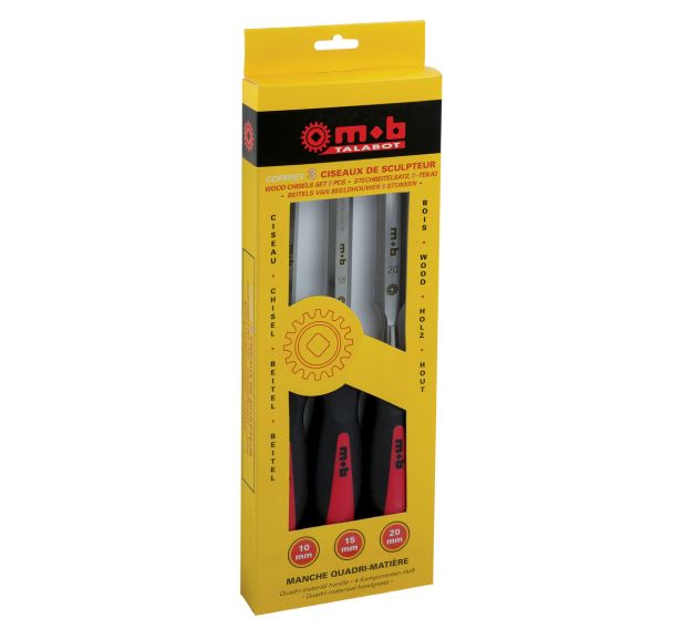 Jeu de 3 ciseaux de sculpteur tri-matière - Ref. : 998901