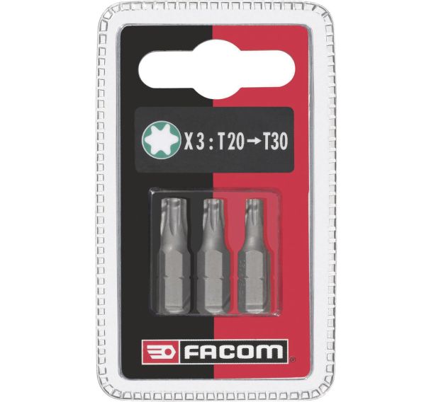 Jeu de 3 embouts standards série 1 torx t20-25-30