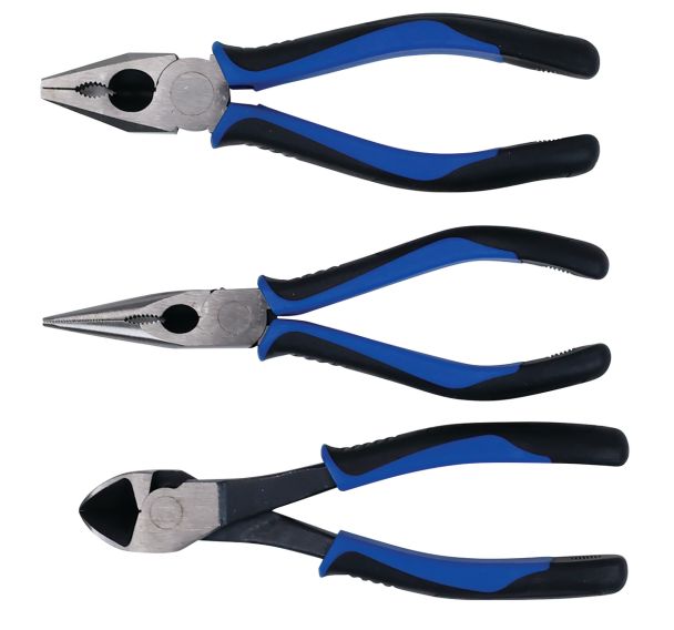 Jeu de 3 pinces à branches bi-matière - Manutan