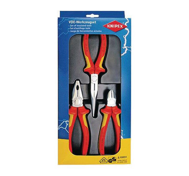 Jeu de 3 pinces isolées 1000 V VDE Knipex