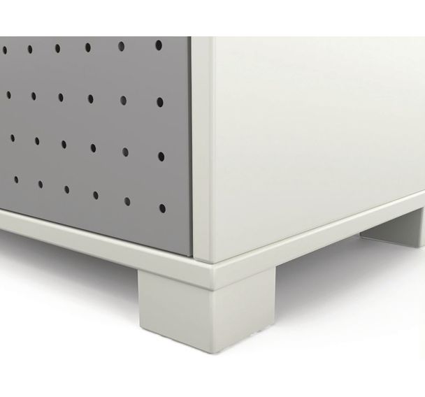 Jeu de 4 pieds carrés  H5 cm en aluminium