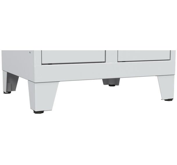 Jeu de 4 pieds métal pour vestiaire Vinco