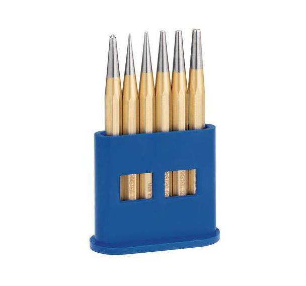 Jeu de 5 chasse-clous et 1 pointeau - Ref. : 424 120 0 - Ø : 1 - 5
