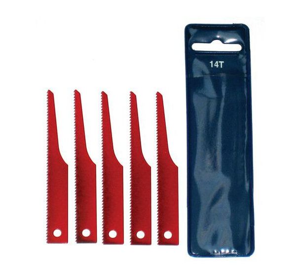 Jeu de 5 lames 6 dents / cm pour scie 1807
