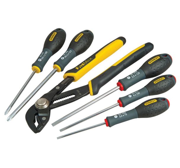 Jeu de 6 pièces (pince multiprise, tournevis électricien et PH) fatmax®
