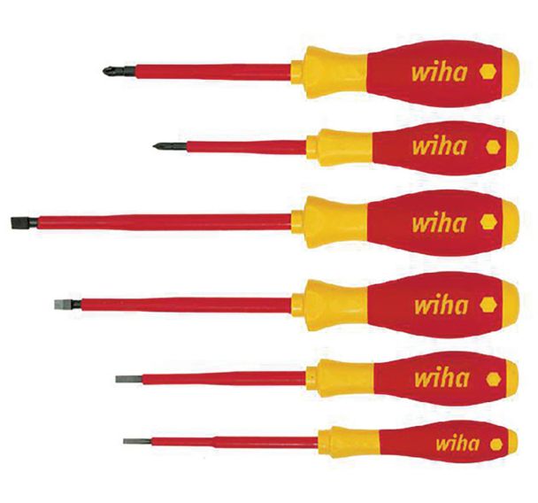 Jeu de 6 tournevis SoftFinish electric fente et Phillips