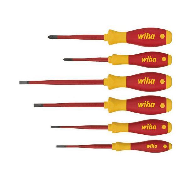 Jeu de 6 tournevis SoftFinish electric slimFix isolés - WIHA