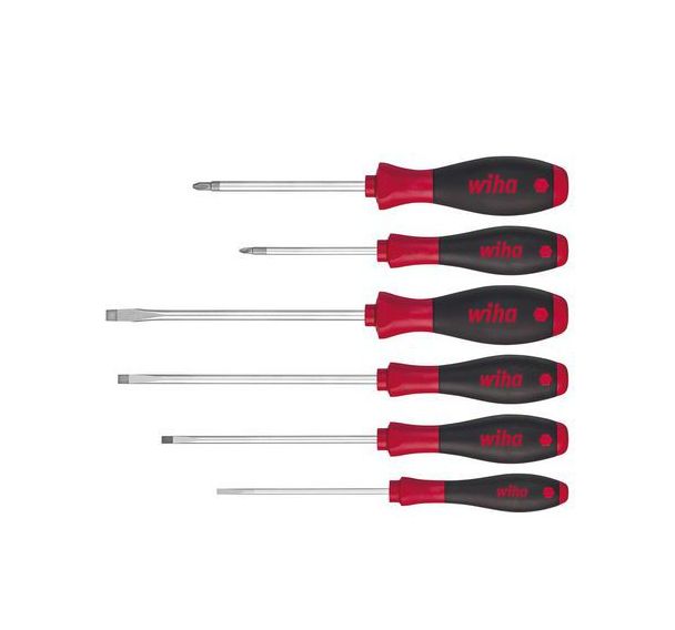Jeu de 6 tournevis à fente et Pozidriv SoftFinish