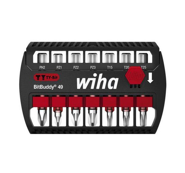 Jeu de 7 embouts TY 49mm en BitBuddy Phillips, Pozidriv, Torx