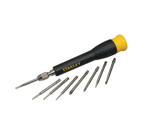 Jeu de 8 Micro tournevis multilames fente et PH - Stanley