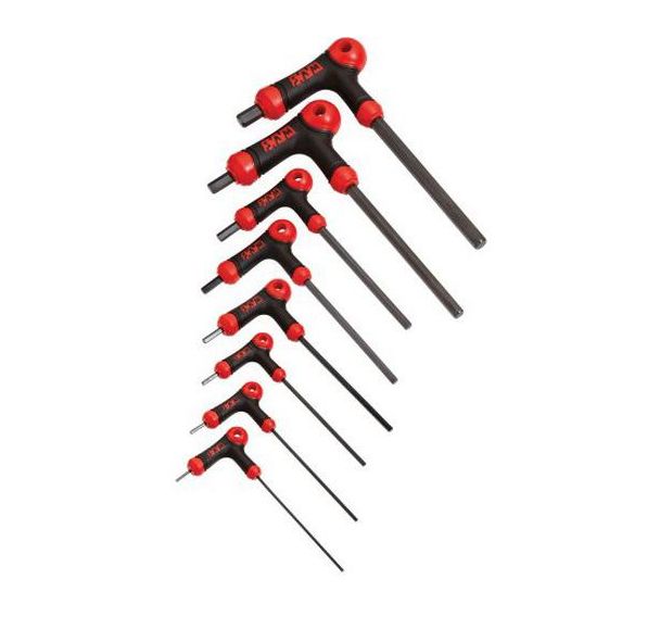 Jeu de 8 cles males 6 pans a poignee en l 2 a 10mm