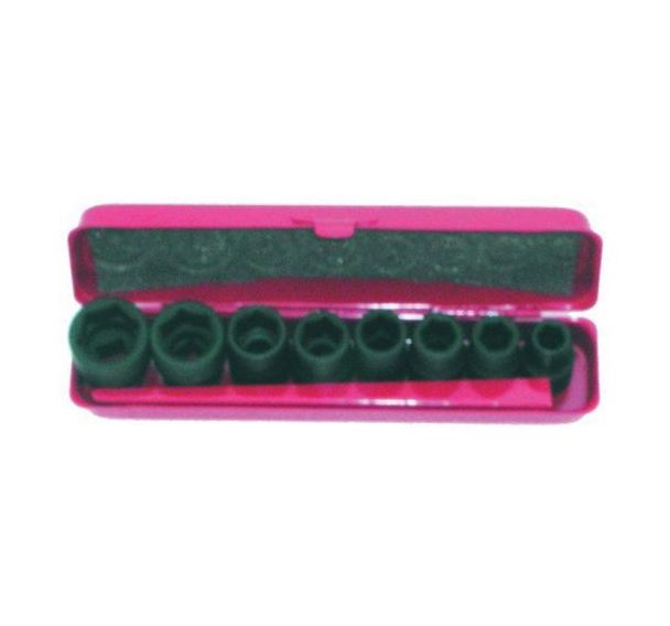 Jeu de 8 douilles à chocs 3/8'' de 8 à 19 mm_19130