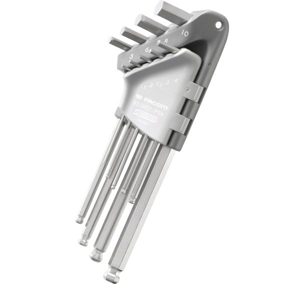 Jeu de 9 clés mâles 6 pans en inox