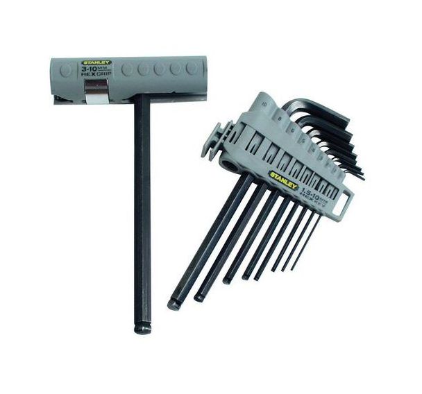 Jeu de 9 clés mâles hex grip - Stanley