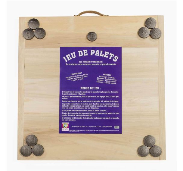 Jeu de Palets sur Planche 70x70 cm