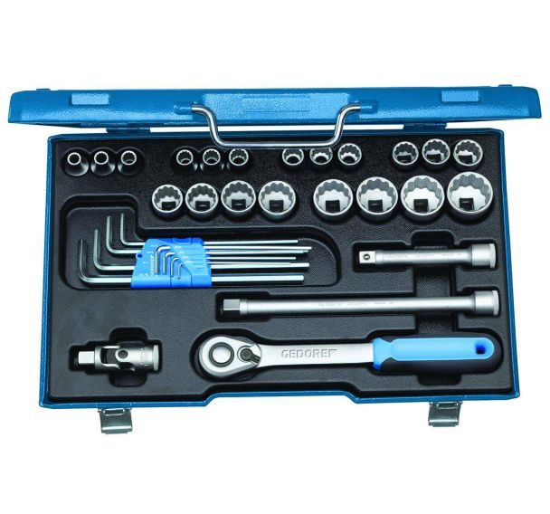 Jeu de clés à douille 1/2'' 31 pcs 5/16-1.1/4AF