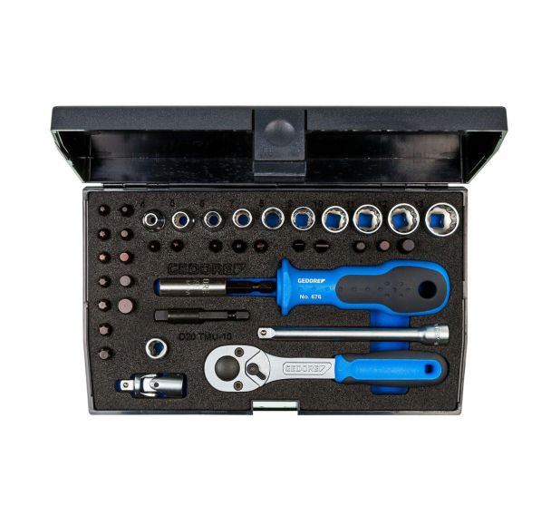 Jeu de clés à douille 1/4'' 39 pièces UD-IN-IS-PH-PZ-TX