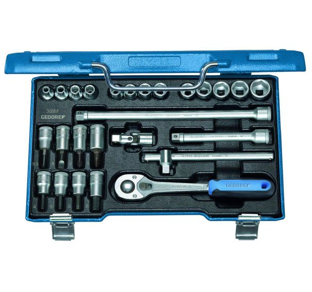 Jeu de clés à douille 3/8'' 26 pcs hexagonales IN-IS-PH