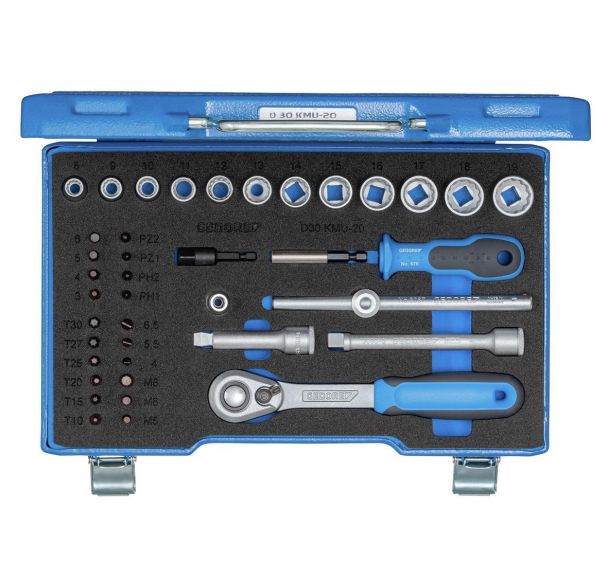 Jeu de clés à douille 3/8'' 40 pcs IN-IS-PH-PZ-TX-XZN