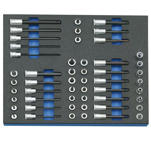 Jeu de clés à douille 3/8'' dans le module Check-Tool, 52 pcs