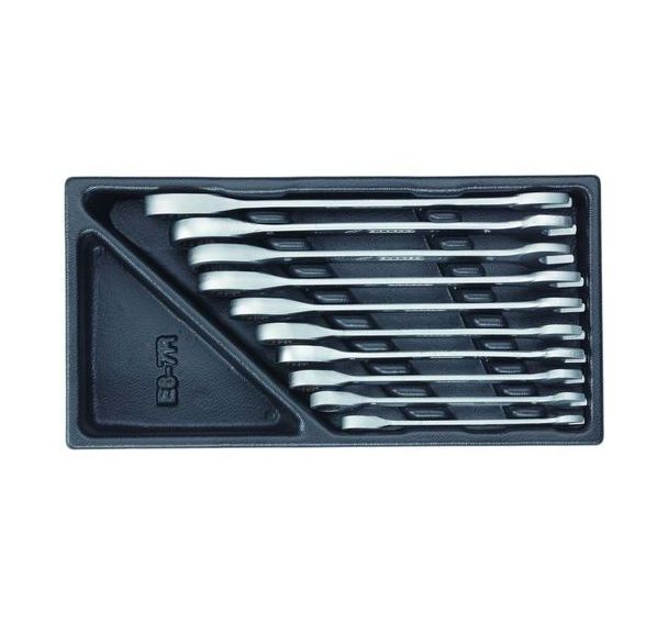 Jeu de clés à fourche avec cliquet à anneau dans le module 1/3 ES