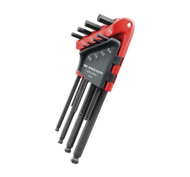 Jeu de clés mâles longues 6 pans à tête sphérique en pouce 83SH.JP8AU