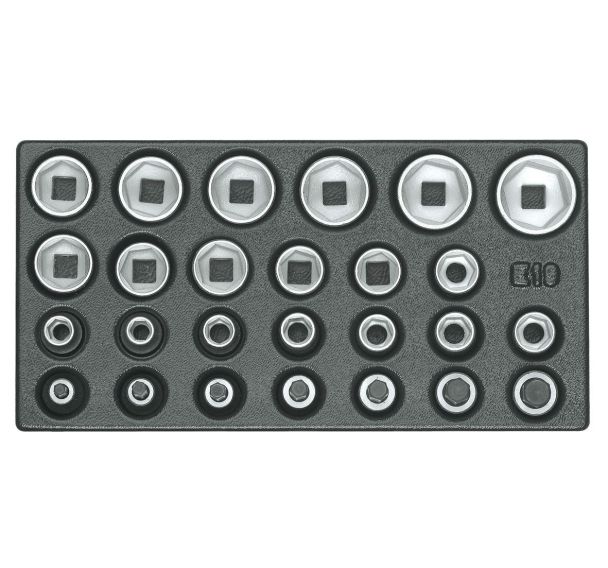 Jeu de douilles 1/2'' hex 1/3 module ES