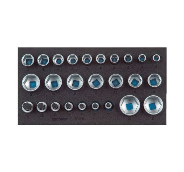 Jeu de douilles 1/2'', hexagone, dans le module Check-Tool