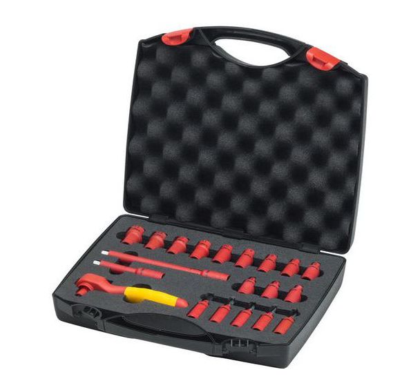 Jeu de douilles et clé à cliquet isolées 21 pcs