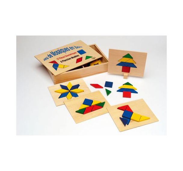 Jeu de mosaïques en bois