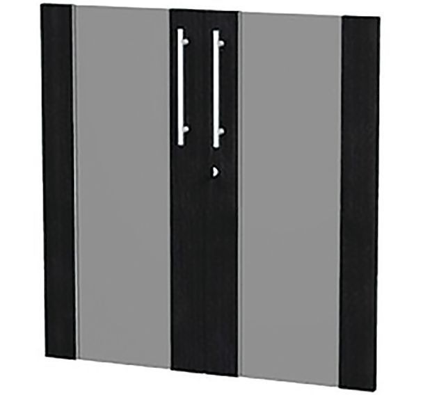 Jeu de portes verre fumé Royal pour armoire basse - Artarredi