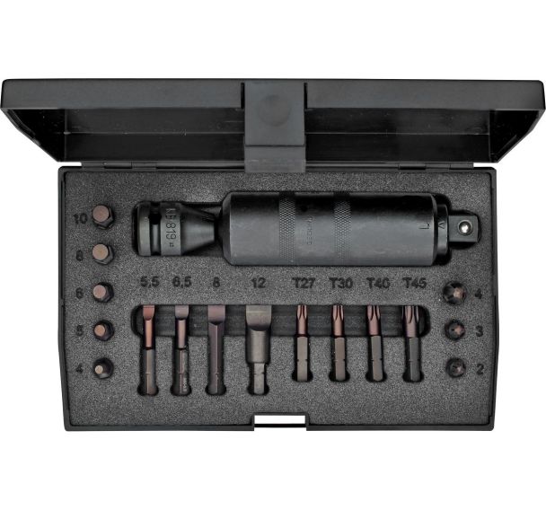 Jeu de tournevis 1/2'', 18 pcs