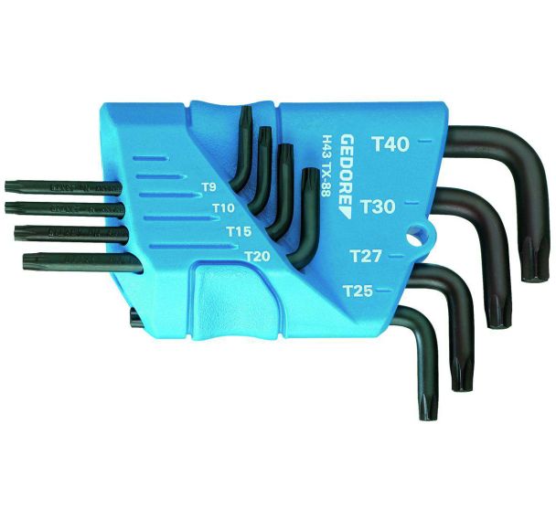 Jeu de tournevis coudé dans le support 8 pcs TX T9-T40