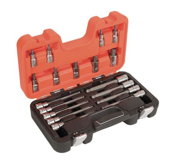 Jeu douilles 1/2" embouts 6 pans 18  pièces