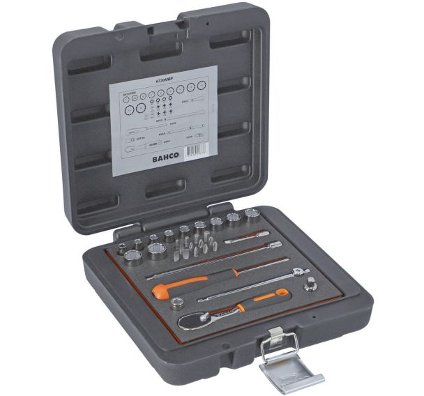 Jeu douilles 1/4" 12 pans métriques 31 pièces