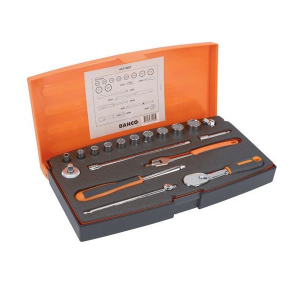 Jeu douilles 1/4" 12 pans pouces 18  pièces