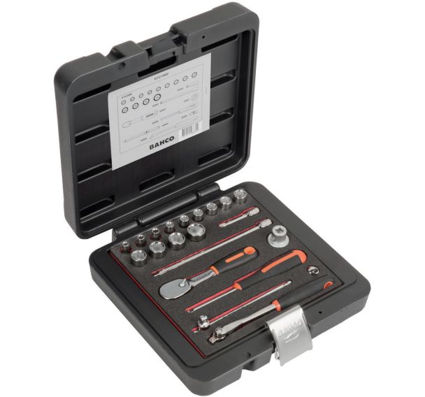 Jeu douilles 1/4" 6 pans et cliquet/adaptateur 21 pièces