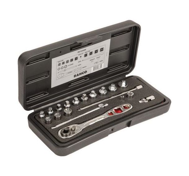 Jeu douilles 1/4" 6 pans métriques et cliquet réfrigération