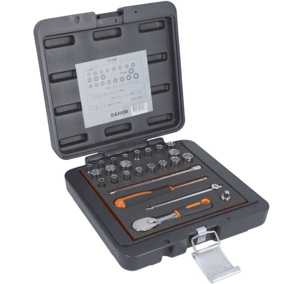 Jeu douilles 1/4" cliquet forme poire 25 pièces