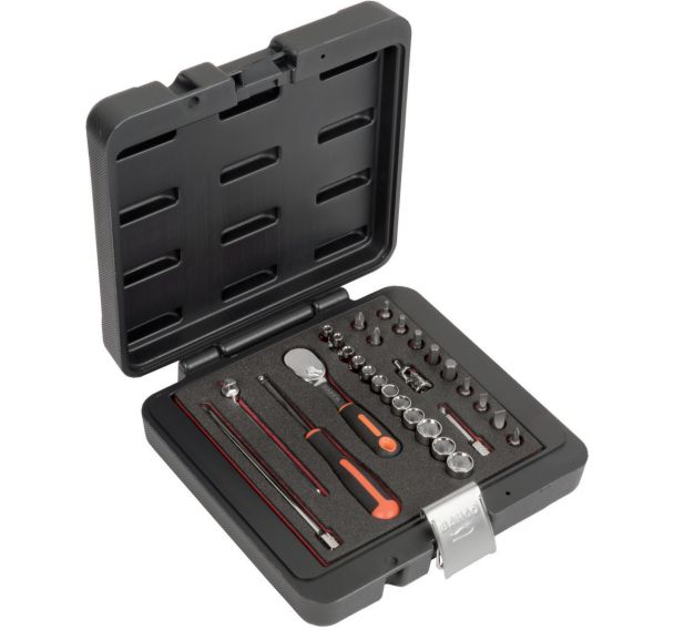 Jeu douilles 1/4" cliquet poire/embouts 29 pièces