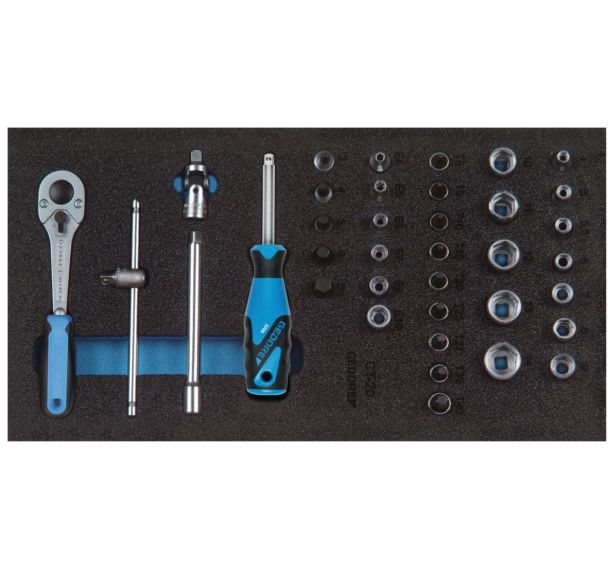 Jeu douilles 1/4" en module 1/3 1500CT1-20