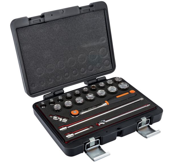 Jeu douilles 3/8" 6 pans métriques - 22 pièces