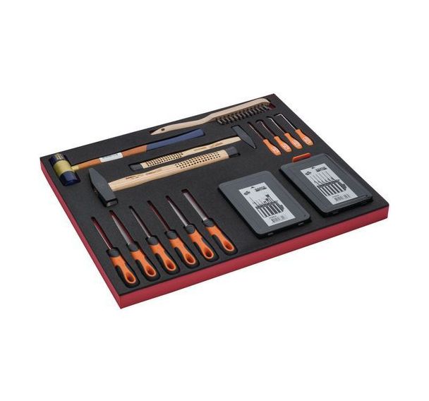 Jeu outils frappe/limes module mousse 3/3 Fit&Go 24  pièces