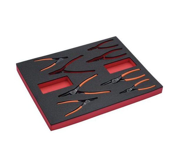 Jeu pinces à circlips module mousse 2/3 Fit&Go 8  pièces
