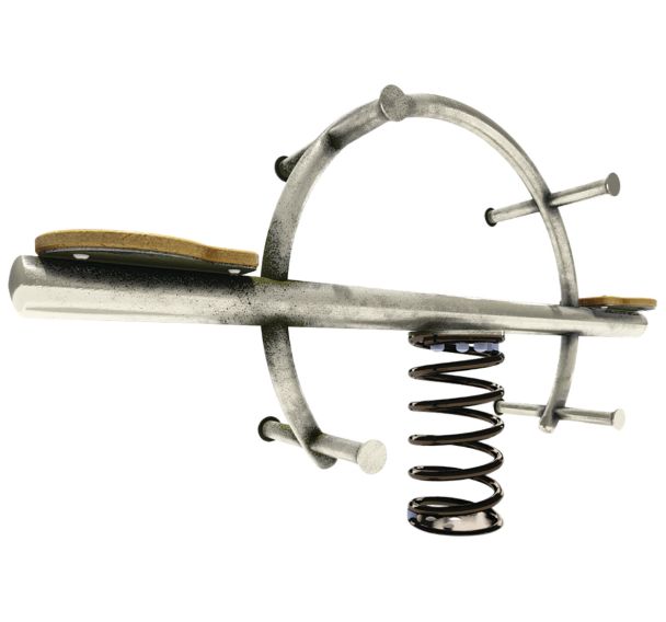 Jeu ressort 2 places arceau inox/robinier