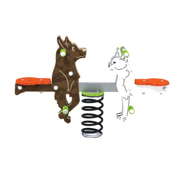 Jeu ressort chien/chat 2 places