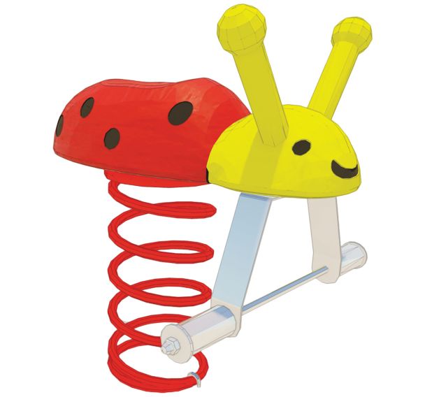 Jeu ressort coccinelle solo robinier scellement direct