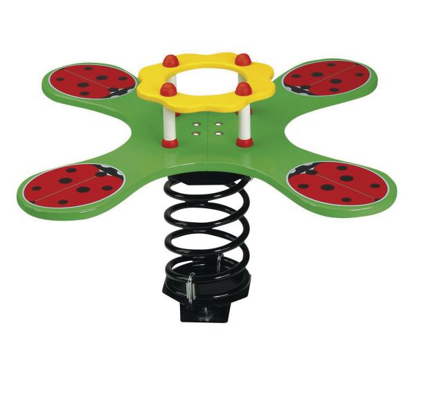 Jeu sur ressort Quatro coccinelles - fixation platines-Wiki Cat