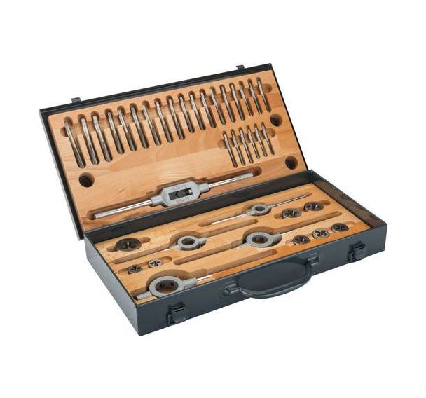 Jeu tarauds et filières M5-M12 37  pièces