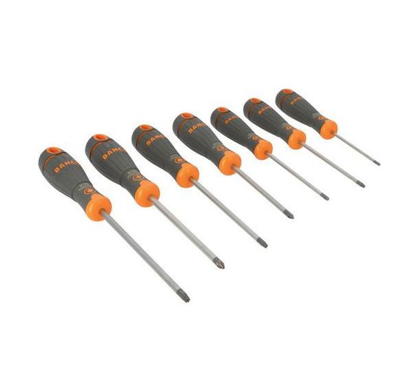 Jeu tournevis Pozidriv/TORX BahcoFit caoutchouc 7 pièces